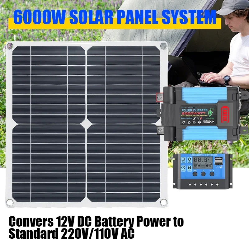 Solar Panel 200W - 6000W Solar-Kit Ausgestattet mit 200W Solarmodulen